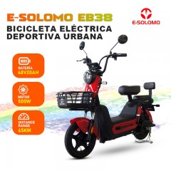 E-SOLOMO EB38 BICICLETA ELÉCTRICA DEPORTIVA URBANA